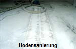 Bodensanierung, Beseitigung des Altbelags (Teppichkleber)